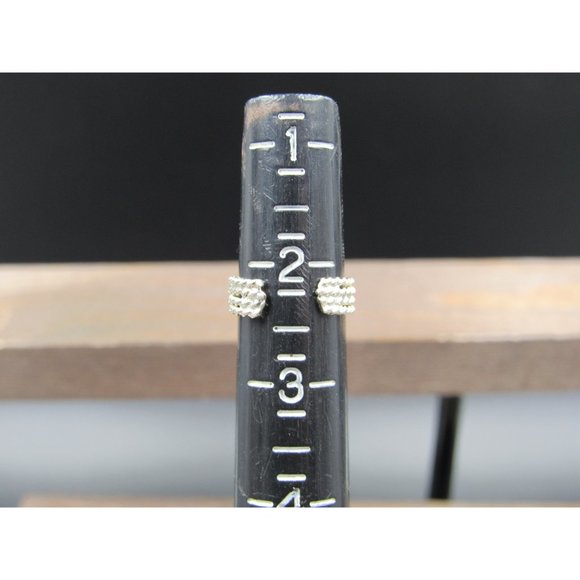 Size 2.25 Sterling Silver Cute Small Pattern Toe Band Ring - Picture 3 of 5